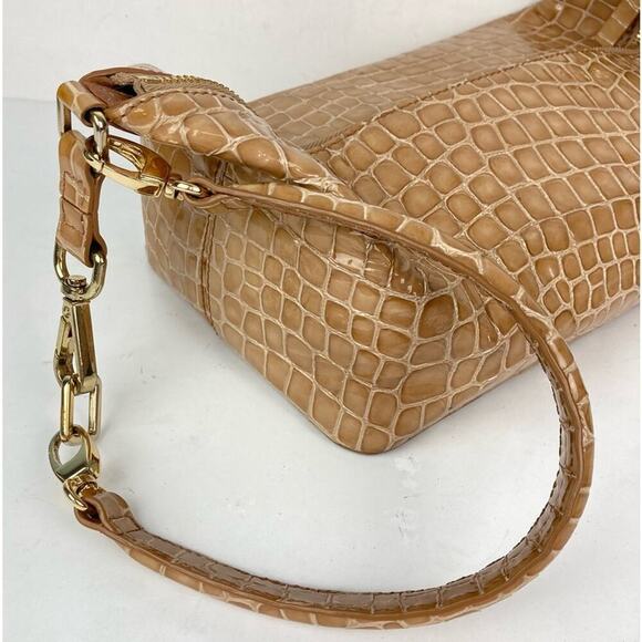 REJINA PYO Patent Leather Croc Taupe Olivia Bag - Picture 3 of 15